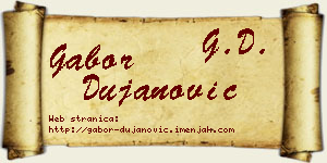 Gabor Dujanović vizit kartica